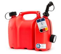 Hünersdorff Bidón doble PROFI 6+3 L, PEAD Rojo, homologación UN, accesorios negros