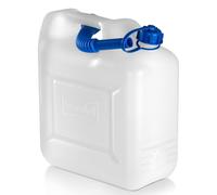 Hünersdorff Bidón para agua ECO 12 L con tubo, PEAD Natural, con accesorios azules