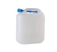 Hünersdorff Bidón para agua ECO 22 L con tubo, PEAD Natural, con accesorios azules