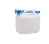 Hünersdorff Bidón para agua ECO 6 L con tubo, PEAD Natural, con accesorios azules