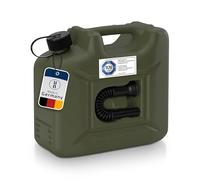 Hünersdorff Bidón para carburante PROFI (UN) 10 L verde oliva, homologación UN, PEAD, accesorios negros