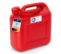 Hünersdorff Bidón para carburante STANDARD 10 L, PEAD Rojo, con homologación UN, accesorios rojos