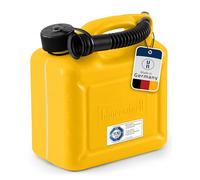 Hünersdorff Bidón para carburante STANDARD 5 L, PEAD Amarillo, con homologación UN y accesorios rojos