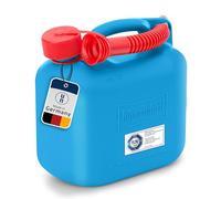 Hünersdorff Bidón para carburante STANDARD 5 L, PEAD Azul, con homologación UN y accesorios rojos