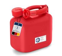Hünersdorff Bidón para carburante STANDARD 5 L, PEAD Rojo, con homologación UN y accesorios rojos