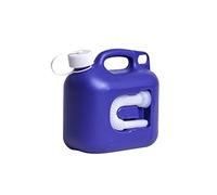 Hünersdorff Bote de AdBlue 5 l, Ideal para repostar en surtidores de AdBlue para Coches, Bote Reutilizable con Tubo de Salida, Encaja en la Boquilla del depósito de AdBlue, sin Rellenar, Azul, 5l
