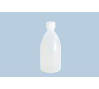 hünersdorff Botellas de plástico con tapón de rosca de polietileno de baja densidad (irrompibles y aptas para alimentos), 250 ml, transparentes