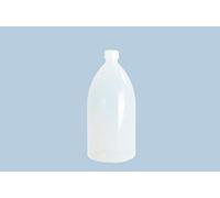 hünersdorff Botellas de plástico para rellenar con tapón de rosca de polietileno LD-PE (irrompible y apto para alimentos), 3000 ml, color natural