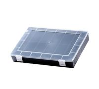 Hünersdorff Caja clasificadora caja clasificadora robusta (PP-Classic)con división fija de compartimentos (12 compartimentos), dimensiones de la caja clasificadora: D225 x A335 x H55 mm, negro,