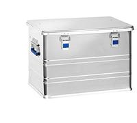 hünersdorff Caja de aluminio profesional de 73 litros, a prueba de salpicaduras con junta de goma, ligera, resistente, asas plegables, preparación para cerraduras, color plateado