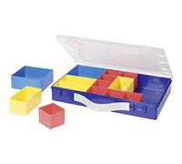 Hünersdorff Cajas de surtido PP PREMIUM, 14 Cajas insertables con mango, azul, 225x335x55 mm