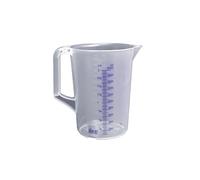 Hünersdorff Jarra graduada 2.000 ml, PP, 2 escalas Asa cerrada, transparente