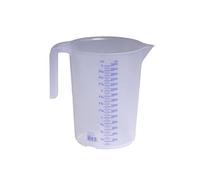 Hünersdorff Jarra graduada 3.000 ml, PP, 2 escalas Asa abierta, transparente y apilable