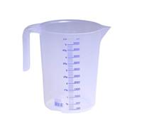 Hünersdorff Jarra graduada 5.000 ml, PP, 2 escalas Asa abierta, transparente y apilable (939500)