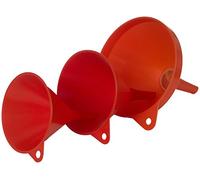 Hünersdorff Juego de embudos, 3 piezas, PEAD Refs. 950601,950701,951201, rojo