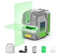 Huepar Pro Nivel Láser Cruzado Autonivelante ±2mm de Alta Precisión con Modo de Pulso y Batería Recargable, con Líneas Verde Intercambiables para Colgar Cuadros y Proyectos de Bricolaje