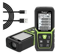 Huepar Telémetro Láser 100M con Batería de Ion de Litio y Sensor de Ángulo Eléctrico, LCD Retroiluminado Medida Láser M/In/Ft con Alta Precisión Modos de Medición Múltiple, Pitagórico-LM100A