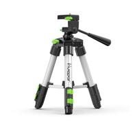 Huepar TPD05 19.7" Lightweight Aluminum Tripod-Mini Portable Adjustable Tripod for Laser Level and Camera, with 3-Way Flexible Pan Head and Bubble Level, Quick Release Plate with 1/4"-20 Screw Mount