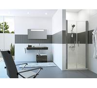 HÜPPE Classics 2 puerta batiente en el nicho Ancho: 100 cm de parada a la izquierda y a la derecha, C23706087322, Cabinas de ducha: Color de perfil plata mate ESG clear con ANTI-PLAQUE