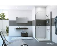 HÜPPE Classics 2 Puerta batiente esquina entrada ancho izquierda: 100cm ancho derecha: 100cm parada izquierda y derecha, C23306069373, Cabinas de ducha: Color de perfil plata cristal de alto brillo ES