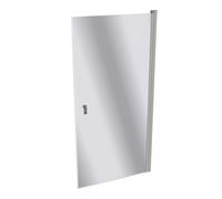 HÜPPE Design puerta batiente pura de 4 esquinas, a medida, bisagras izquierda y derecha, 8P0680087380, Cabinas de ducha: Color de perfil cristal plateado mate ESG cristal de espejo