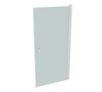 HÜPPE Design puerta batiente pura de 4 esquinas, a medida, bisagras izquierda y derecha, 8P0680182316, Cabinas de ducha: Color del perfil Edición Blanca Vidrio ESG Sand Plus con ANTI-PLAQUE