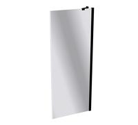 HÜPPE Design pure panel lateral para la puerta basculante Parada izquierda y derecha para el plato de ducha, 8P1006123381, Cabinas de ducha: Color de perfil Vidrio Black Edition Vidrio espejo ESG con