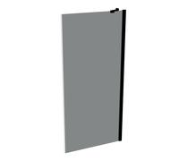 HÜPPE Design pure panel lateral para la puerta basculante Parada izquierda y derecha para el plato de ducha, 8P1008123301, Cabinas de ducha: Color del perfil Negro Edición Cristal ESG Gris