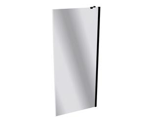 HÜPPE Design pure panel lateral para la puerta batiente Ancho: 90cm tope izquierdo y derecho para el plato de ducha, 8P1013123381, Cabinas de ducha: Color de perfil Vidrio Black Edition Vidrio espejo 