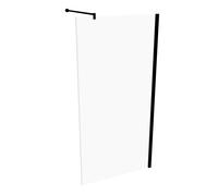 HÜPPE Design pure panel lateral para puerta basculante, a medida, en alineación, travesaño, anchura 600-1200mm, alto 500-2000mm, 8P1082123321, Cabinas de ducha: Color de perfil Vidrio Black Edition ES