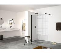 HÜPPE Design pure panel lateral, simple, barra de estabilización, vidrio templado de seguridad 8mm, anchura 750mm, altura 2000mm, tope izquierda&derecha, 8P1132123321, Cabinas de ducha: Color de perfi