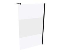 HÜPPE Design pure panel lateral, simple, travesaño, vidrio templado de seguridad 6mm, anchura 1200mm, alto 2000mm, bisagra izquierda y derecha, 8P1109123373, Cabinas de ducha: Color de perfil Negro Ed