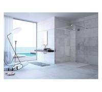 HÜPPE Design pure panel lateral, simple, travesaño, vidrio templado de seguridad 8mm, anchura 750mm, alto 2000mm, tope izquierdo y derecho, 8P1133092375, Cabinas de ducha: Color de perfil acabado crom