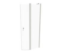 HÜPPE Design pure Puerta abatible con segmentos fijos Radio de 2 hojas: 50cm Ancho: 100cm Parada a la izquierda y a la derecha para el plato de ducha, 8P1709182322, Cabinas de ducha: Color del perfil