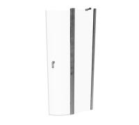 HÜPPE Design pure Puerta abatible con segmentos fijos Radio de 2 hojas: 55cm Ancho: 100cm Parada a la izquierda y a la derecha para el plato de ducha, 8P1706092322, Cabinas de ducha: Color de perfil p