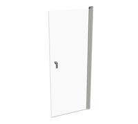 HÜPPE Design pure puerta batiente anchura: 78cm tope a la izquierda y derecha para el plato de ducha, 8P0610087321, Cabinas de ducha: Color de perfil plata mate ESG clear