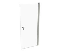 HÜPPE Design pure puerta batiente anchura: 90cm parada a la izquierda y derecha para el plato de ducha, 8P0605087322, Cabinas de ducha: Color de perfil plata mate ESG clear con ANTI-PLAQUE