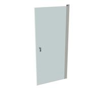 HÜPPE Design pure puerta batiente anchura: 90cm parada a la izquierda y derecha para el plato de ducha, 8P0605087316, Cabinas de ducha: Color del perfil plata mate Vidrio ESG Sand Plus con antiplaca