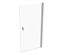 HÜPPE Design pure puerta batiente anchura: 98cm tope a la izquierda y derecha para el plato de ducha, 8P0612087322, Cabinas de ducha: Color de perfil plata mate ESG clear con ANTI-PLAQUE