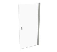 HÜPPE Design pure puerta batiente anchura: 98cm tope a la izquierda y derecha para el plato de ducha, 8P0615087321, Cabinas de ducha: Color de perfil plata mate ESG clear