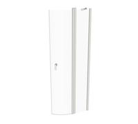 HÜPPE Design pure puerta batiente con segmentos fijos 2 hojas radio: 55cm anchura: 90cm tope a la izquierda y derecha para el plato de ducha, 8P1711182322, Cabinas de ducha: Color del perfil Edición B