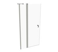 HÜPPE Design pure puerta batiente con segmentos fijos Ancho: 120cm tope a la izquierda y derecha para el plato de ducha, 8P0726087321, Cabinas de ducha: Color de perfil plata mate ESG clear