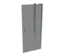 HÜPPE Design pure puerta batiente con segmentos fijos Ancho: 88cm tope a la izquierda y a la derecha para el plato de ducha, 8P0714092368, Cabinas de ducha: Color del perfil plata alto brillo Vidrio E