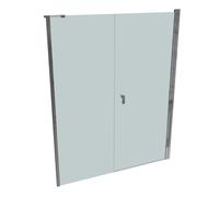 HÜPPE Design pure Puerta batiente de 4 esquinas con lateral en hueco, a medida, anchura 120,1-160cm alto 140-200cm bisagras izquierda y derecha, 8P7281092316, Cabinas de ducha: Color del perfil cromo 
