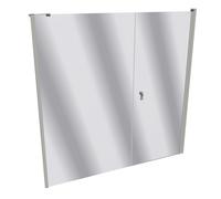 HÜPPE Design pure Puerta giratoria de 4 esquinas con lateral en hueco, a medida, anchura 160,1-230cm alto 140-200cm bisagra izquierda y derecha, 8P7282087380, Cabinas de ducha: Color de perfil cristal