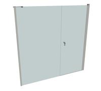 HÜPPE Design pure Puerta giratoria de 4 esquinas con lateral en hueco, a medida, anchura 160,1-230cm alto 140-200cm bisagra izquierda y derecha, 8P7282087315, Cabinas de ducha: Color del perfil plata 