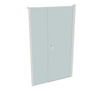 HÜPPE Design pure Puerta giratoria de 4 esquinas con lateral en hueco, a medida, anchura 70-120cm alto 140-200cm bisagra izquierda y derecha, 8P7280182315, Cabinas de ducha: Color del perfil White Edi