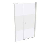 HÜPPE Design pure Puerta giratoria de 4 esquinas con lateral en hueco, a medida, anchura 70-120cm alto 140-200cm bisagra izquierda y derecha, 8P7280182373, Cabinas de ducha: Color del perfil Edición e