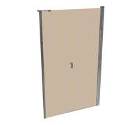 HÜPPE Design pure Puerta giratoria de 4 esquinas con lateral en hueco, a medida, anchura 70-120cm alto 140-200cm bisagra izquierda y derecha, 8P7280092378, Cabinas de ducha: Color del perfil cromo pul