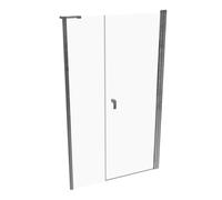 HÜPPE Design pure Puerta giratoria de 4 esquinas con lateral en hueco, a medida, anchura 70-120cm alto 140-200cm bisagra izquierda y derecha, 8P7280092322, Cabinas de ducha: Color de perfil cristal cr